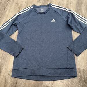 Adidas Running Sweatshirt Mens Large Climawarm Own the Run 3-Stripes Crew Neck